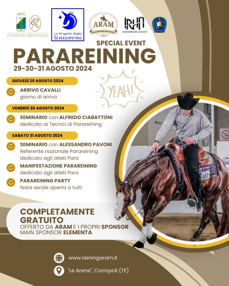 ARAM Special Event 2024: Tre Giorni di Clinic e Dimostrazioni dedicati al Parareining!