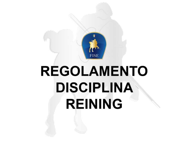 Regolamento Reining FISE 2025